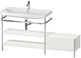 Duravit Waschtischset Happy D.2 Plus 1600x490mm ein Hahnloch taupe supermatt