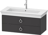 DURAVIT Waschtischunterbau White Tulip wandhängend 984 mm mit 2 Schubkästen, weiß seidenmatt