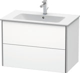 DURAVIT XSquare Waschtischunterbau 810 mm, 2 Schubkästen, Weiß Matt, wandhängend