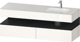 DURAVIT Qatego Einbauwaschtisch mit Konsolenwaschtischunterbau 1600 mm Weiß Matt