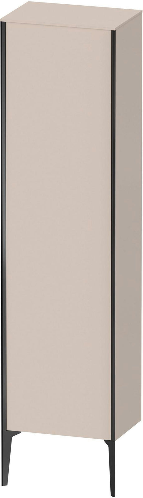 Duravit Hochschrank XViu 1770 mm mit Tip-on Technik und Soft-Close, links, matt schwarz/basalt