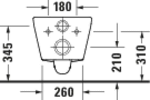 DURAVIT D-Code Wand-WC spülrandlos 540 mm Weiß mit HygieneGlaze
