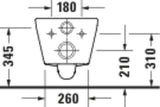 DURAVIT D-Code Wand-WC spülrandlos 540 mm Weiß mit HygieneGlaze