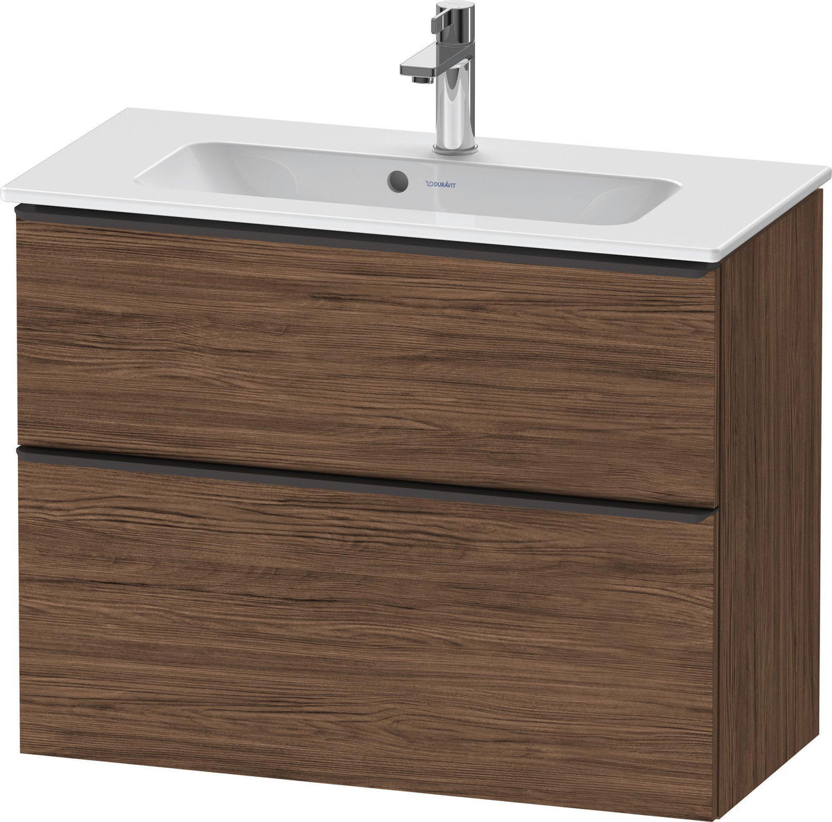 DURAVIT D-Neo Waschtischunterbau 810 mm Eiche Schwarz Bronze, wandhängend, 1 Auszug