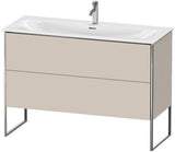Duravit Waschtischunterbau XSquare 1210 mm, 2 Auszüge, weiß matt, Tip-On-Technik, für Viu