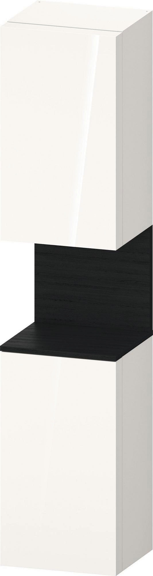 DURAVIT Qatego Hochschrank 400 mm, 2 Türen, weiß Hochglanz, Eiche Schw. Matt