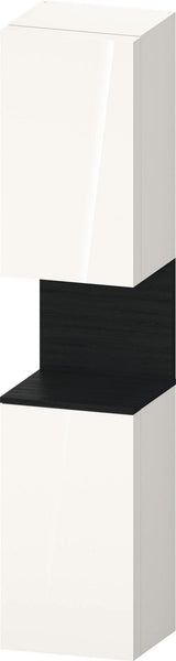DURAVIT Qatego Hochschrank 400x360x1760mm, 2 Türen, Eiche Schwarz Matt – Wandhängend