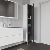 Duravit Hochschrank L-Cube 363x400x1760mm, 1 Tür, links, amerikanisch Nussbaum