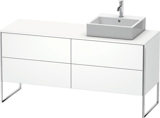 Duravit XSQUARE Waschtischunterbau 1600x400x548mm mit 4 Auszügen, Becken rechts