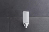 DURAVIT Starck T Zahnputzbecher, Chrom, Akzentfarbe Weiß Matt, 65x98x173 mm, Glas, Messing