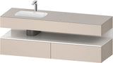 DURAVIT Qatego Studio F. A. Porsche Einbauwaschtisch mit Konsolenwaschtischunterbau 1600 mm Weiß Matt