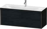 Duravit XViu c-bonded Waschtischunterschrank 1200 mm Eiche mit 2 Schubkästen und Waschschüssel