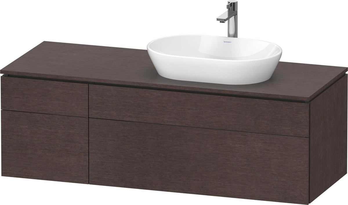 Duravit L-Cube Waschtischunterbau 1420 mm Taupe supermatt mit Tip-on und Soft-Close