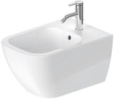 DURAVIT Wand-Bidet Happy D.2 540 mm Anthrazit Matt mit Überlauf und 1 Hahnloch