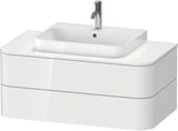 Duravit Happy D.2 Konsolenwaschtischunterbau 1000 mm Taupe Supermatt mit Tip-on und Soft-Close