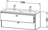 DURAVIT Brioso Waschtischunterbau 2 Schubkästen 1290 mm Betongrau Matt