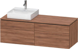 Duravit L-Cube Konsolenwaschtischunterbau 1420 mm Taupe Supermatt mit Tip-On Technik
