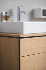 DURAVIT DuraSquare Waschtisch 600 mm, ohne Überlauf, mit Hahnlochbank, weiß – rechteckiges Design