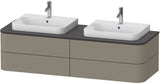 DURAVIT Happy D.2 Konsolenwaschtischunterbau 1600 mm mit 4 Schubkästen, Tip-On & LED