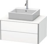 DURAVIT XSquare Waschtischunterbau 800 mm Weiß Seidenmatt mit Tip-on und Soft-Close