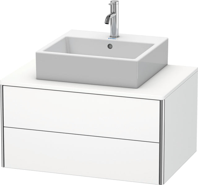 DURAVIT XSquare Waschtischunterbau 800 mm Weiß Seidenmatt mit Tip-on und Soft-Close