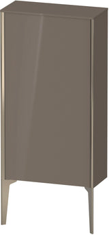 Duravit XViu Halbhochschrank 500 mm, 1 Tür, dolomiti grey hochglanz, mit Push-Open & Soft-Close