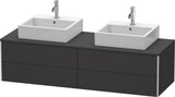 Duravit XSquare Waschtischunterbau 1600 mm betongrau matt, 4 Schubkästen, wandhängend