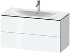 weiß hochglanz / Mitteldichte Faserplatte (MDF) / 2 Schubkästen