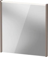 DURAVIT D-Code 2.0 Spiegel mit LED-Beleuchtung, 650 x 700 x 48 mm, Basalt Matt