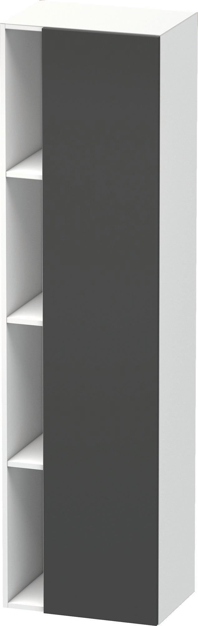 DURAVIT DuraStyle Hochschrank 360x500x1800mm, 1 Tür links, weiß matt – Wandhängend mit Soft-Close