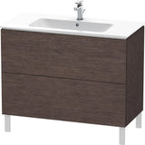Duravit L-Cube Waschtischunterbau 1020 mm taupe matt, bodenstehend, 2 Auszüge, Tip-On