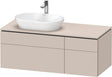 DURAVIT L-Cube Waschtischunterbau 1220 mm taupe supermatt mit Tip-On-Technik und Soft-Close