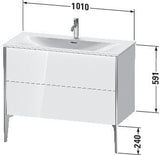 Duravit Waschtischunterbau XVIU 1010x831x480 mm mit 2 Auszügen in Champagner Matt