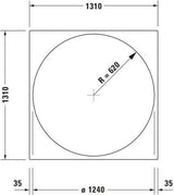 DURAVIT Acryleinleger Blue Moon mit Bedienklappe für 1400x1400 mm – Weißes Sanitäracryl