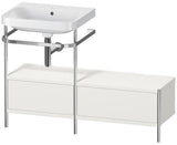 Duravit Happy D.2 Plus Waschtischset 1200 mm taupe supermatt – Einrichtungssystem Nussbaum rechts, bodenstehend, mit Hahnloch