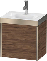 Duravit XViu c-bonded Waschtischunterbauset 460 mm, 1 Tür, champagner matt / amerikanischer Nussbaum