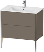 flannel grey seidenmatt / Mitteldichte Faserplatte (MDF) / Ausz.champagner