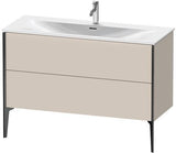 Duravit Waschtischunterbau XVIU 1210 mm weiß matt mit Tip-On-Technik und Siphonausschnitt