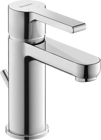 DURAVIT B.2 Einhebel-Waschtischmischer S mit Zugstange, Chrom – Keramikmischsystem, 100,5 mm Ausladung