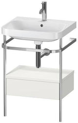 Duravit Waschtischset Happy D.2 Plus 575x490mm taupe supermatt mit Hahnloch