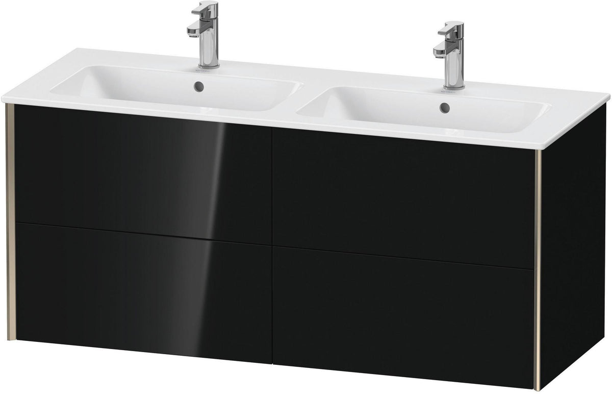 Duravit XViu Waschtischunterbau wandhängend 1280 mm, 4 Schubkästen, champagner matt/weiß matt