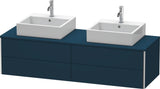 Duravit XSquare Waschtischunterbau 1600 mm betongrau matt, 4 Schubkästen, wandhängend