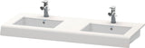 DURAVIT DuraStyle Konsole 800 mm weiß matt – Wandhängende Waschtischplatte mit 2 Ausschnitten