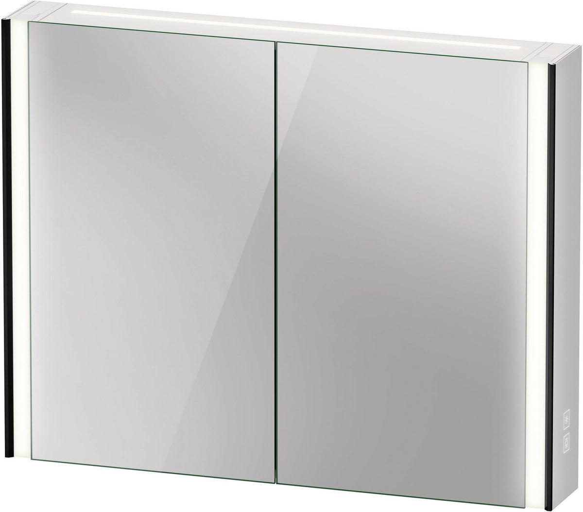 DURAVIT XViu Spiegelschrank 820 mm mit LED-Beleuchtung, Champagner Matt, 2 Türen, IP44