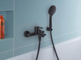 Duravit D-Code 2.0 Einhebel-Wannenmischer Aufputz Keramikmischsystem Schwarz Matt