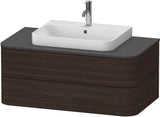 Duravit Happy D.2 Konsolenwaschtischunterbau 1000 mm taupe supermatt mit Tip-On-Technik und LED-Innenbeleuchtung