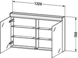 Duravit Brioso Spiegelschrank 1220 mm Weiß matt – LED-Beleuchtung, 2 Türen, Soft-Close