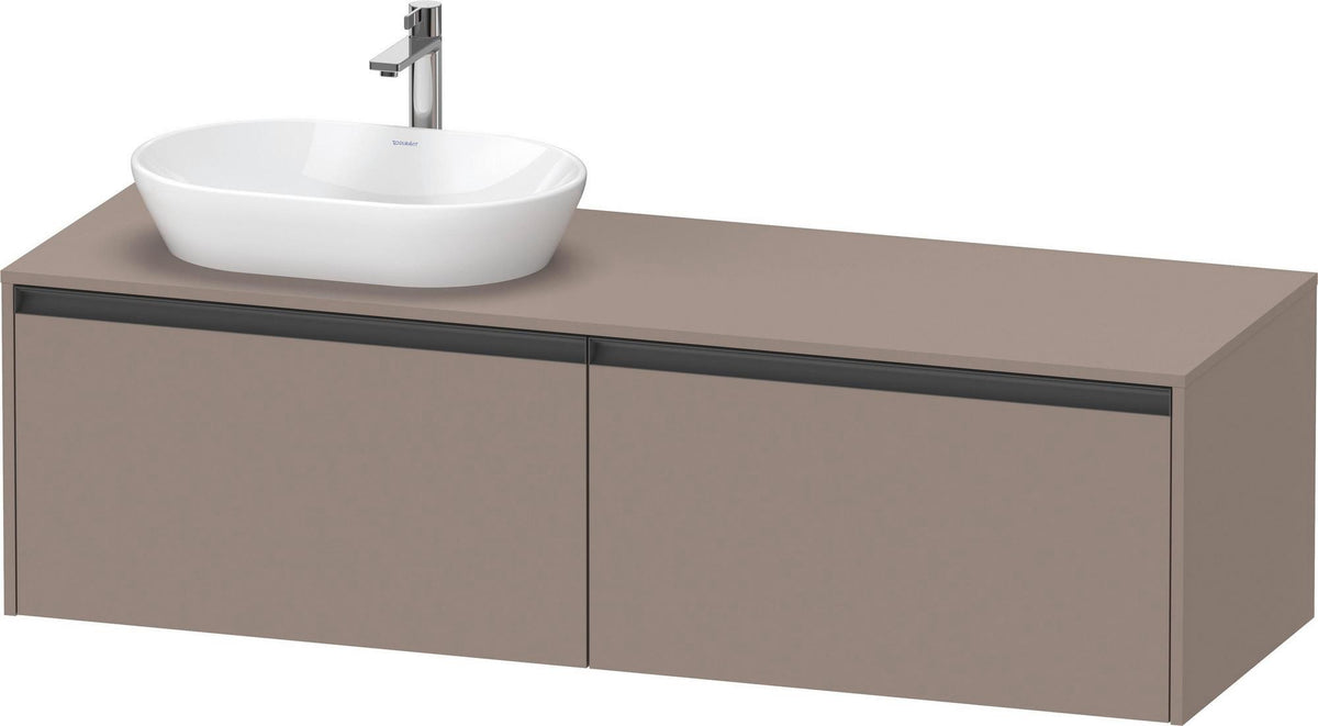 DURAVIT Ketho.2 Waschtischunterbau 1600 mm betongrau matt mit 2 Auszügen