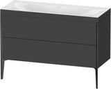 DURAVIT XViu c-bonded Waschtischunterbauset 1200 mm, 2 Auszüge, anthrazit, bodenstehend