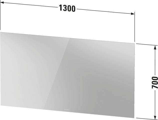 DURAVIT Licht & Spiegel Wandspiegel 600x700mm IP44 mit Beleuchtung und Schalter – matt, inkl. Befestigungsmaterial